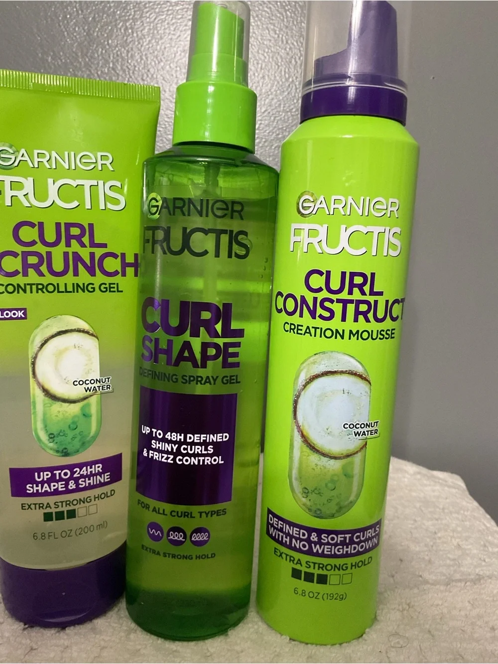 Garnier Fructis Curl Care Trio - Gel, Spray Gel and Mousse